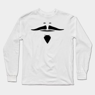 Gray and Black D'Artagnan Musketeer Mustache and Goatee Long Sleeve T-Shirt
